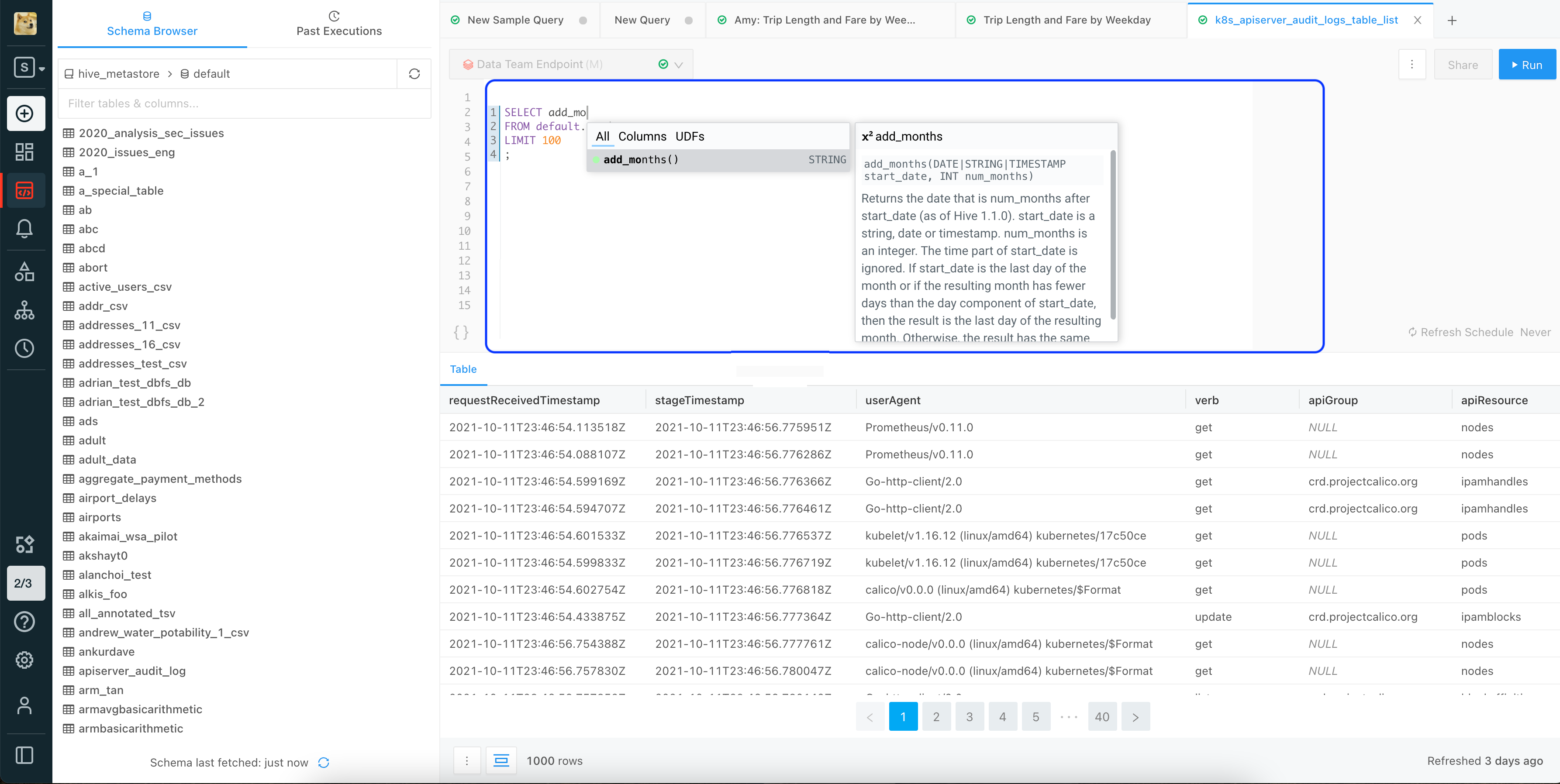 Editor Component in DBSQL